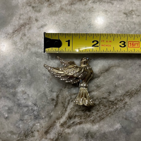 Vintage bird brooch with crystals. - Picture 4 of 5
